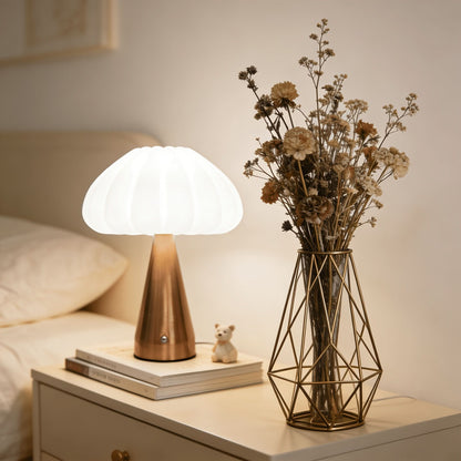 Elegant Night Lighting Table Lamp with Umbrella Design