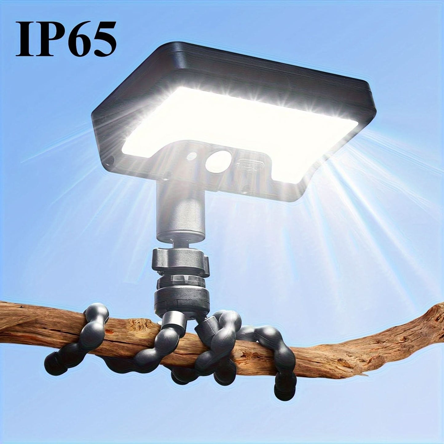 Solar-Powered Security Light with Rotatable Head