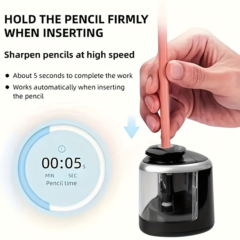 Compact and Quick Automatic Pencil Sharpener with USB Connection