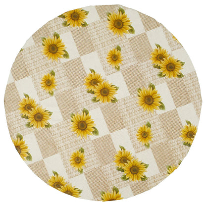 Round Table Cover | Waterproof PVC & Oil Resistant | Elastic Edge | 102–112 / 114–140 cm