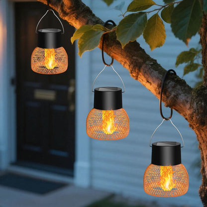 Garden Pendant Lights in Flame Design – Copper Finish