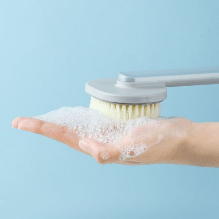 Back Scrubber with 1000+ Soft Bristles & Shower Gel Compartment