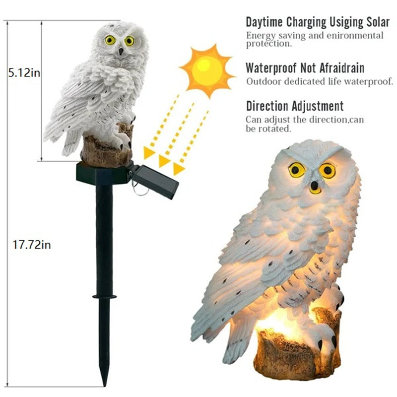 Durable Solar-Powered Garden Figurine with Nighttime Glow
