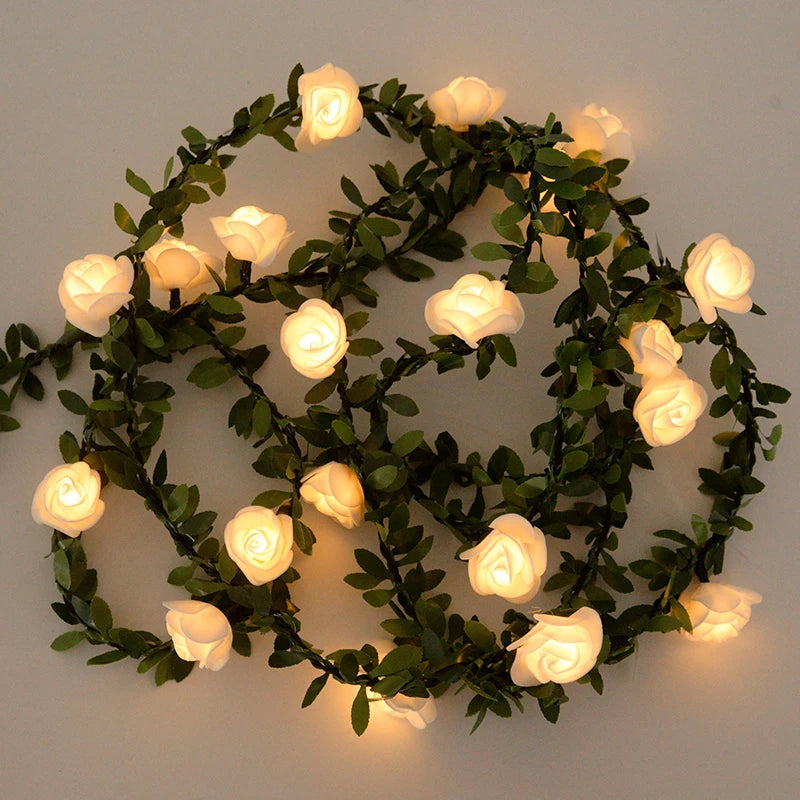 LED Flower Garland – 3m with Warm White Glow for Romantic Decor