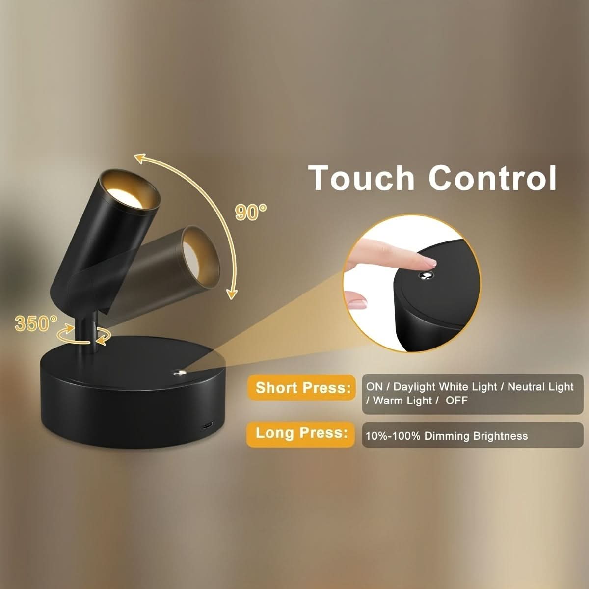 Rechargeable LED Spotlight for Enhanced Illumination