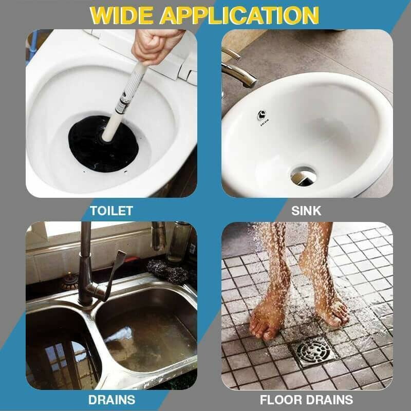 Quickly Clears Stubborn Clogs for Unobstructed Drains