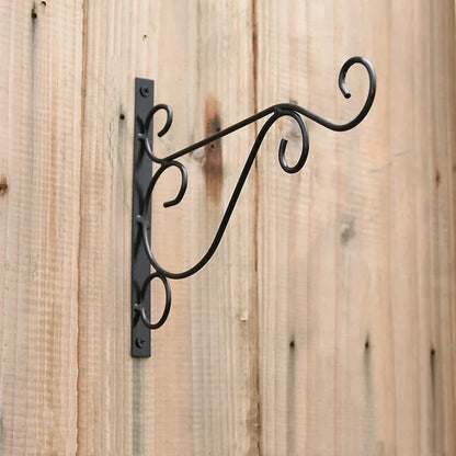 Heavy-Duty Metal Wall Hooks for Plant Hanging | Black Coated | Ideal for Lanterns & Baskets