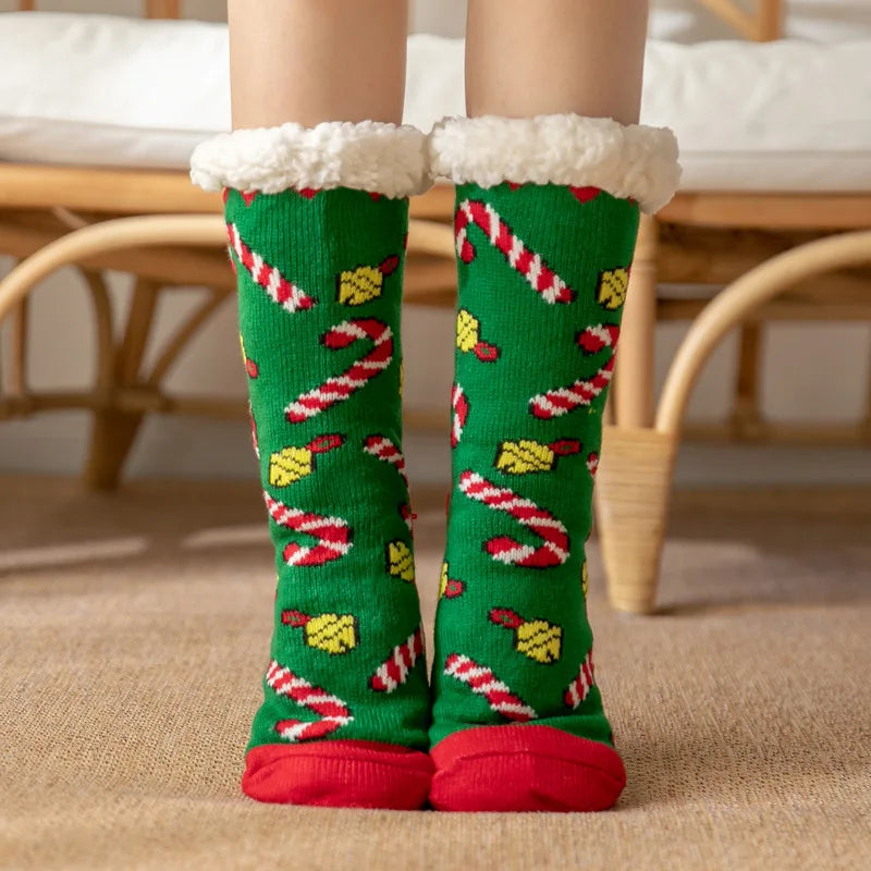 Women's Cozy Winter Socks – Soft, Warm & Non-Slip | Penguin, Reindeer & Bear Designs | Perfect Christmas Gift
