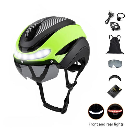 Smart LED Bicycle Helmet with Turn Signals and Triple Layer Safety