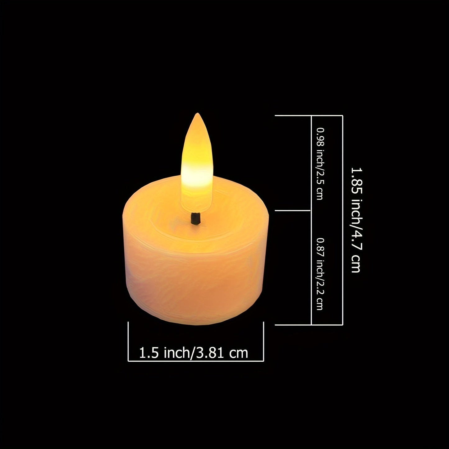 Set of 6 Flameless Candles with Remote Control - Flickering for Cozy Evenings