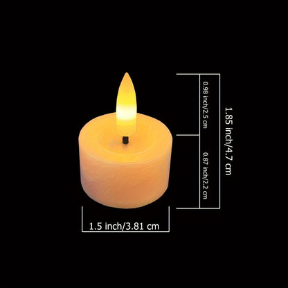 Set of 6 Flameless Candles with Remote Control - Flickering for Cozy Evenings