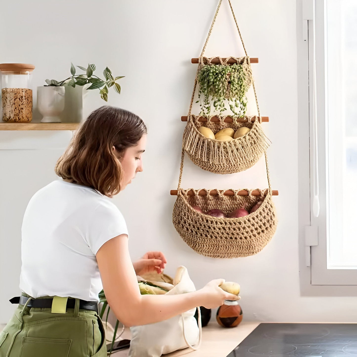 Kitchen Organizer for Keeping Fruits Fresh Longer