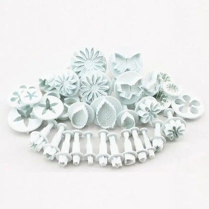 33-Piece Fondant Cutter Set for 3D Cookie and Cake Decoration Tools