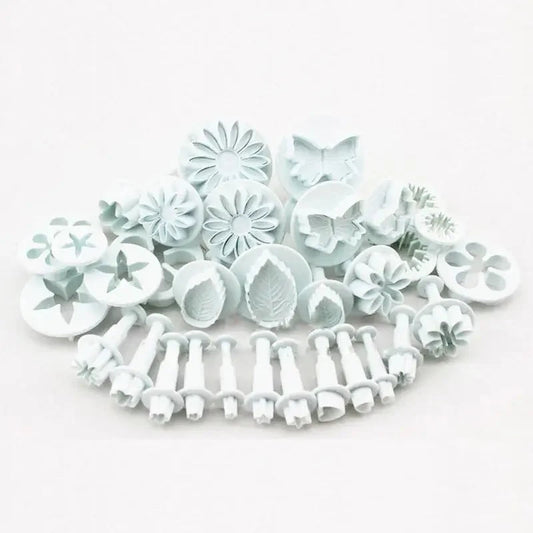 33-Piece Fondant Cutter Set for 3D Cookie and Cake Decoration Tools