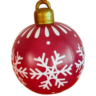 60cm Inflatable Outdoor Christmas Ball – Weatherproof PVC Decoration