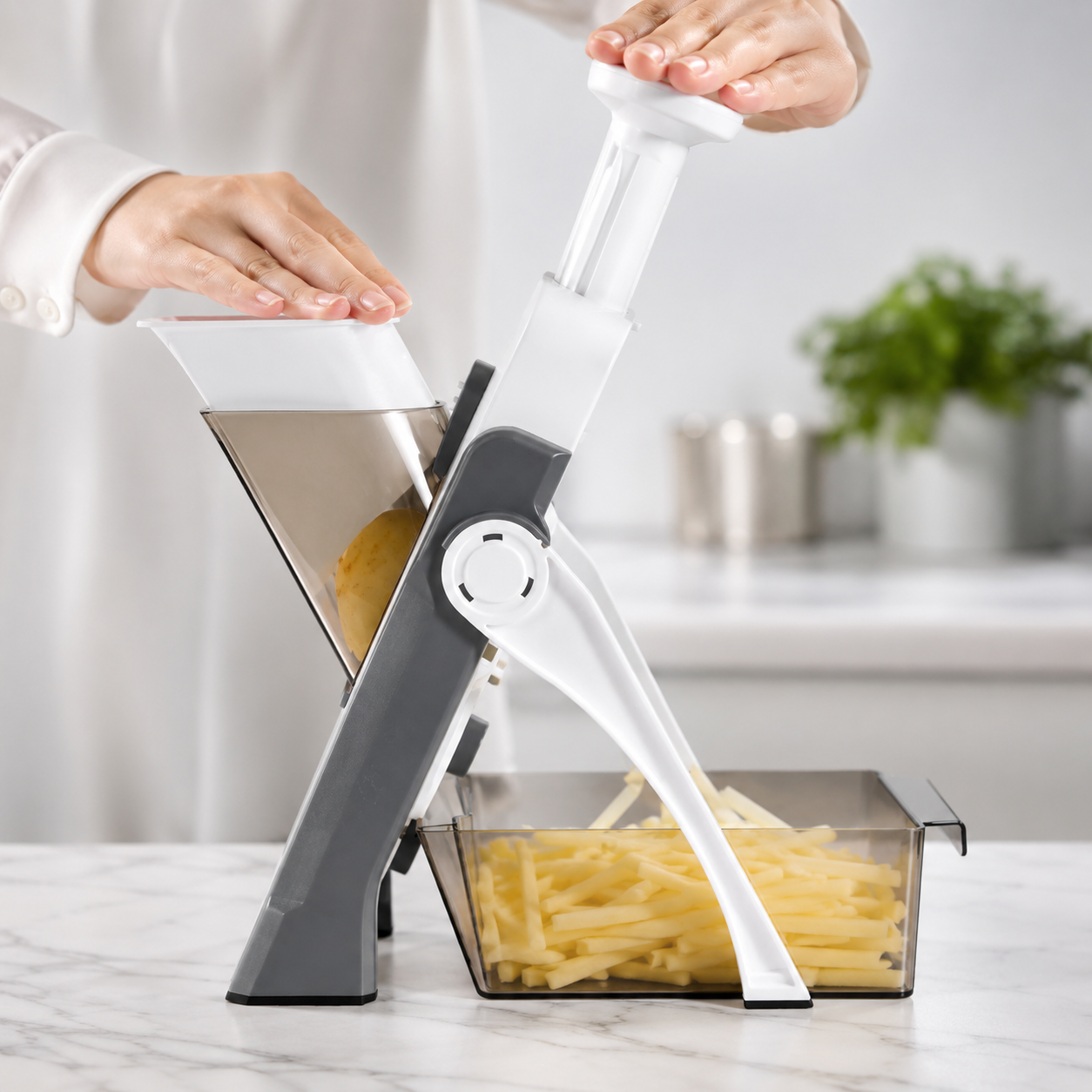 Multi-Function Vegetable Cutter with Tray for Easy Collection