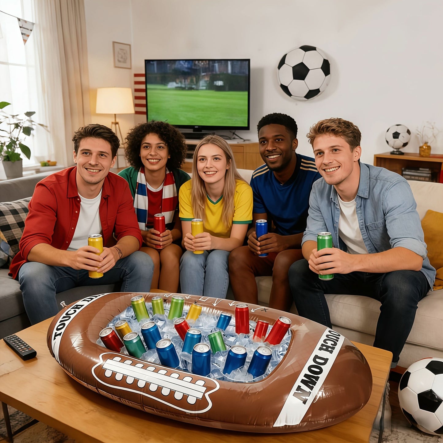 Inflatable Football Yard Decoration for Beach and Lawn Gatherings