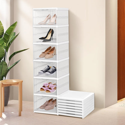 Stackable Storage Boxes for Shoes – 6 Layer Organizer