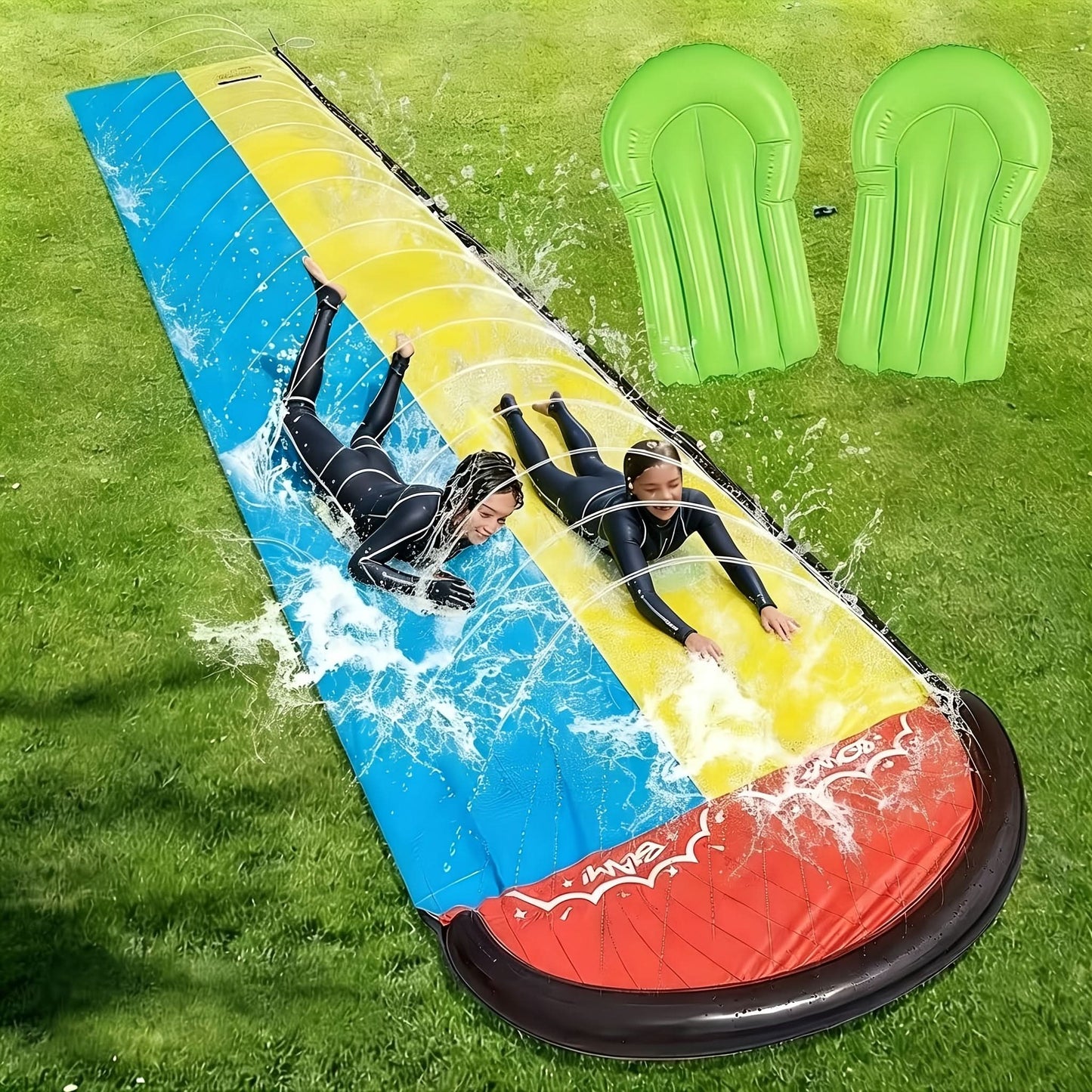 Inflatable Lawn Slide for Surfing Fun – Summer Cooling Activity