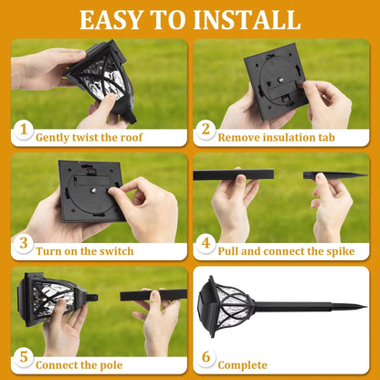 Solar LED Garden Lights | 2-Pack | IP44 Waterproof | Warm White for Lawns & Pathways