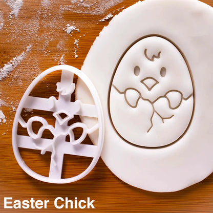 Easter Bunny Cookie Cutter | Plastic Baking Mold | Child-Friendly Bake Tool