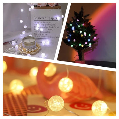 LED String Lights – Warm White – 3 Lighting Modes – Battery Operated