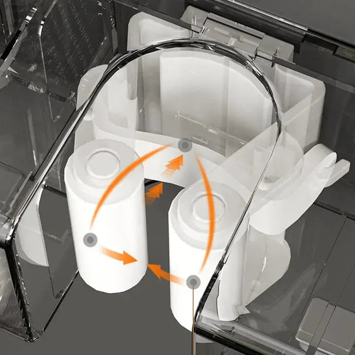 Smart Wall Organizer for Brooms & Mops | 4 Grip Clips + 5 Hooks | No-Drill Adhesive Mount