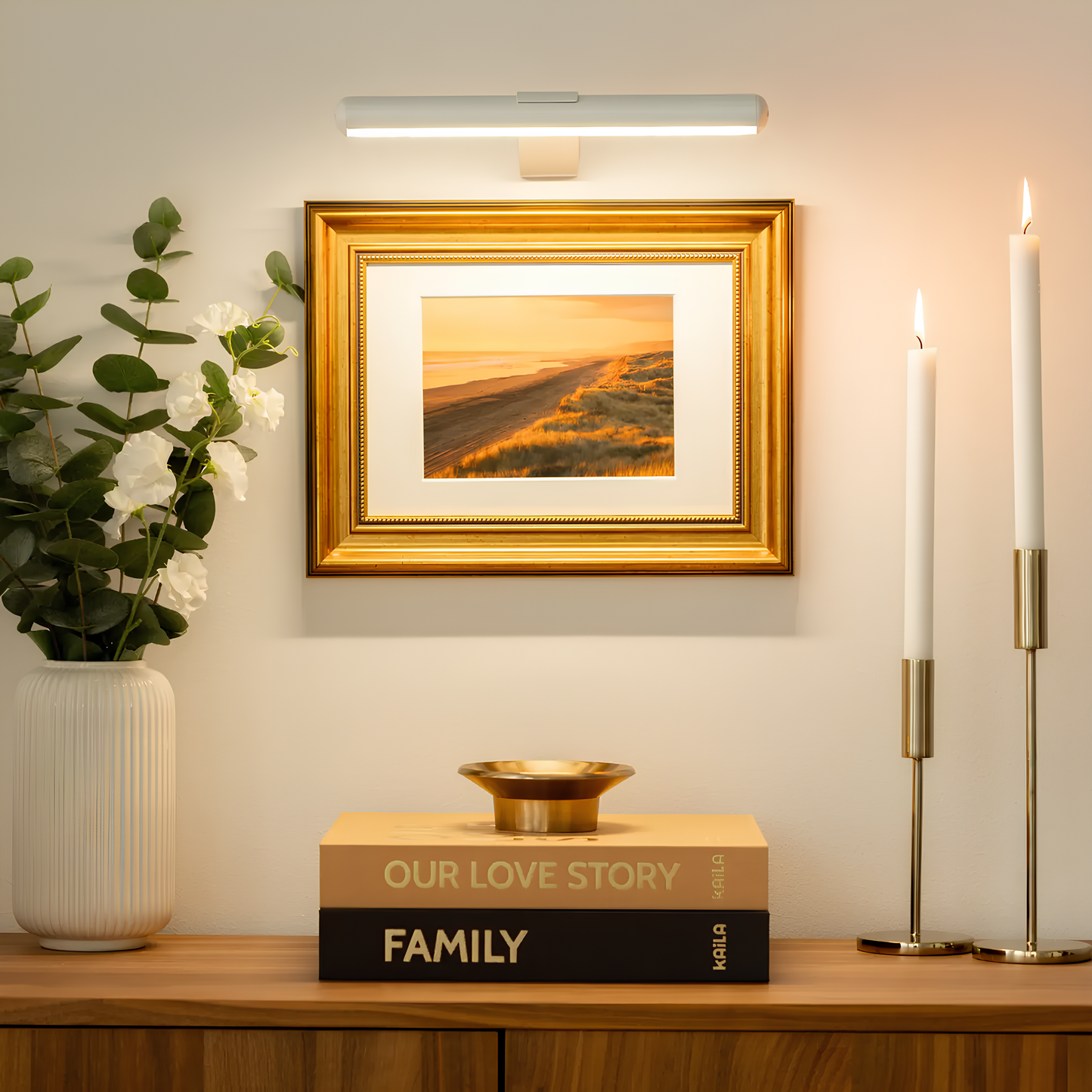 Adjustable Cordless Wall Light with 3 Color Settings – Modern Slim Design