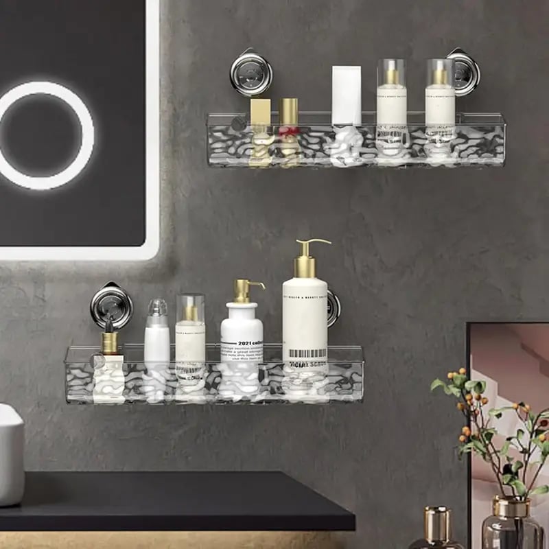 Suction-Cup Shower Organizer for Easy Bathroom Storage
