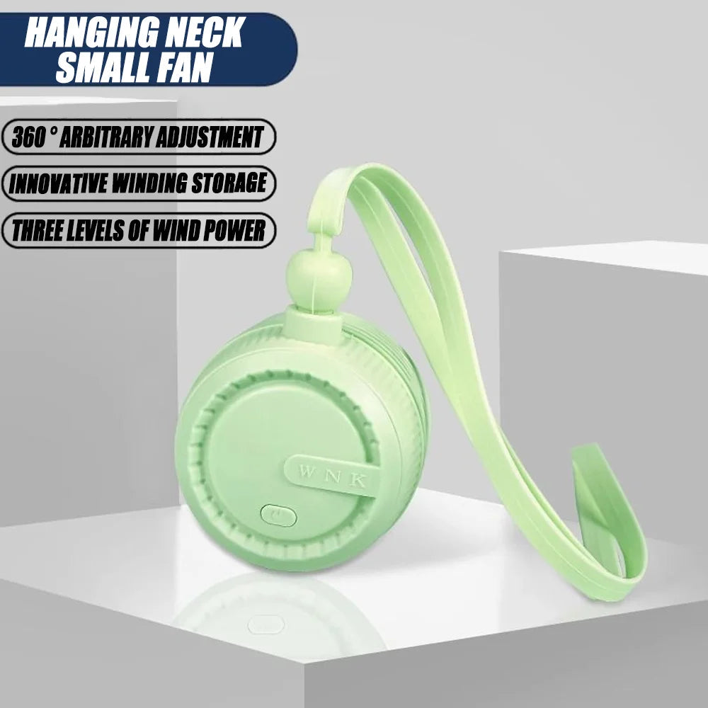 Portable Neck Fan | Rechargeable via USB | 6.4 x 6.4 x 4.8 cm | 3 Speed Settings