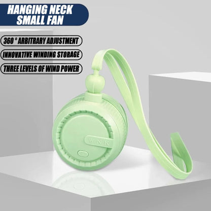 Portable Neck Fan | Rechargeable via USB | 6.4 x 6.4 x 4.8 cm | 3 Speed Levels