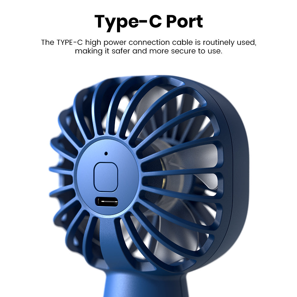 Compact 1800mAh Portable Fan for On-the-Go Use