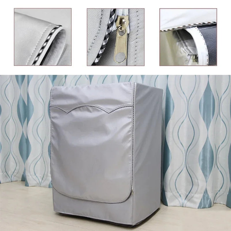Washing Machine Cover - Water-Resistant, UV Protection, Silver, 60 x 55 x 85 cm