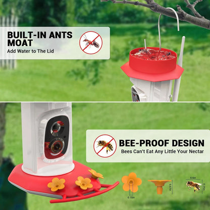 Bird Feeding Station with Multiple Perches and Seed Tray
