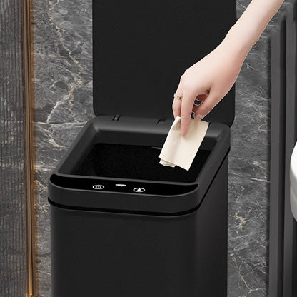 Compact Touchless Trash Can Set with Smart Sensors – 2 Pack (Black)