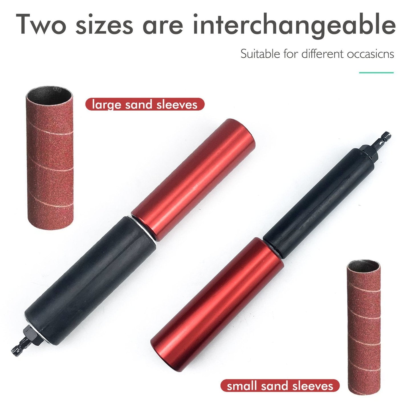 Universal Sanding Adapter for Rotary Tools | Includes 10 Sanding Sleeves