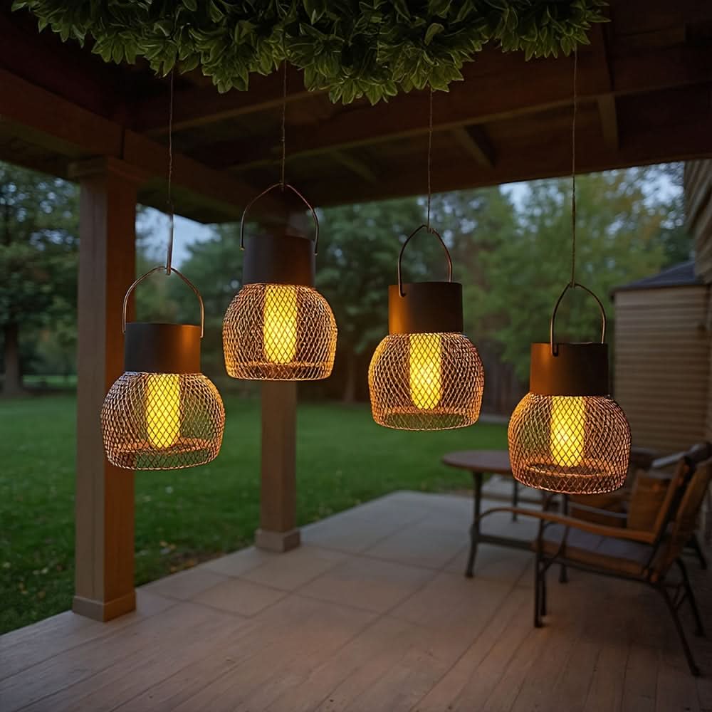 Garden Pendant Lights in Flame Design – Copper Finish