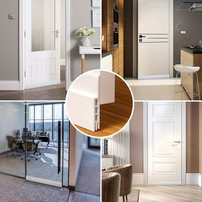 Door Draft Stopper Seal - Silicone Door Scratch Guard with Durable Adhesive and Sound Insulation