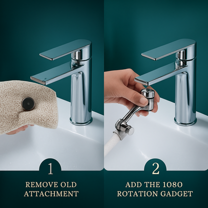 360° Swivel Faucet Attachment for Kitchen Sink – AquaFlex | Dual Spray Modes, No Splash