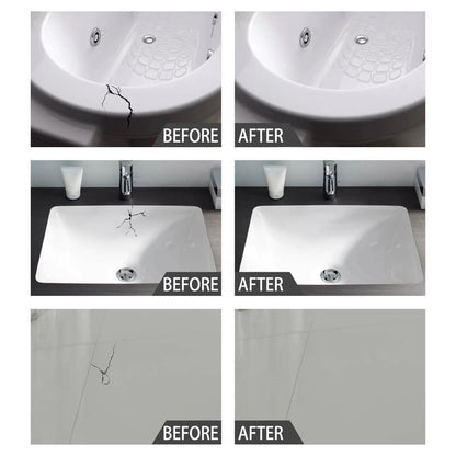 Ceramic Repair Solution 2 x 15 g | Fix Scratches & Chips Easily | White