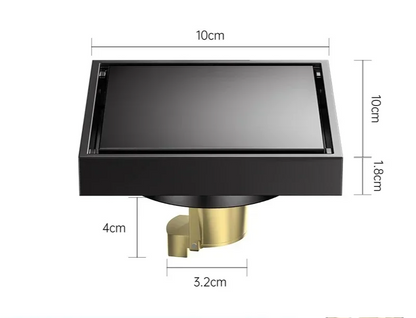 Square Stainless Steel Floor Drain - AquaShield Design