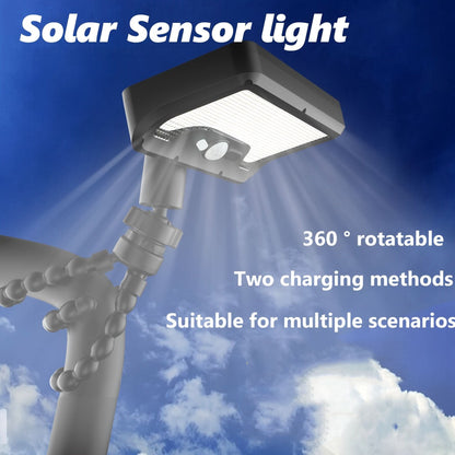Solar-Powered Security Light with Rotatable Head