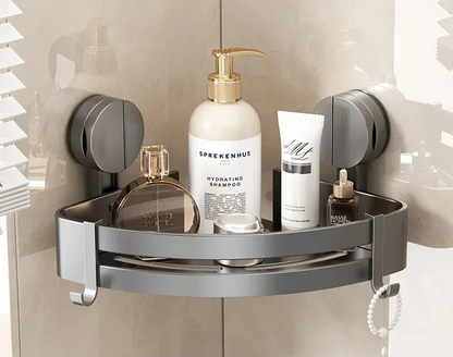 Suction Cup Bath Shelf for Drilling-Free Installation – AquaGrip Style