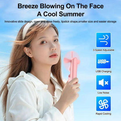 Portable & Rechargeable Mini USB Fan | Compact & Foldable
