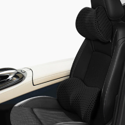Neck and Lumbar Support Pillow for Cars – Mesh Design