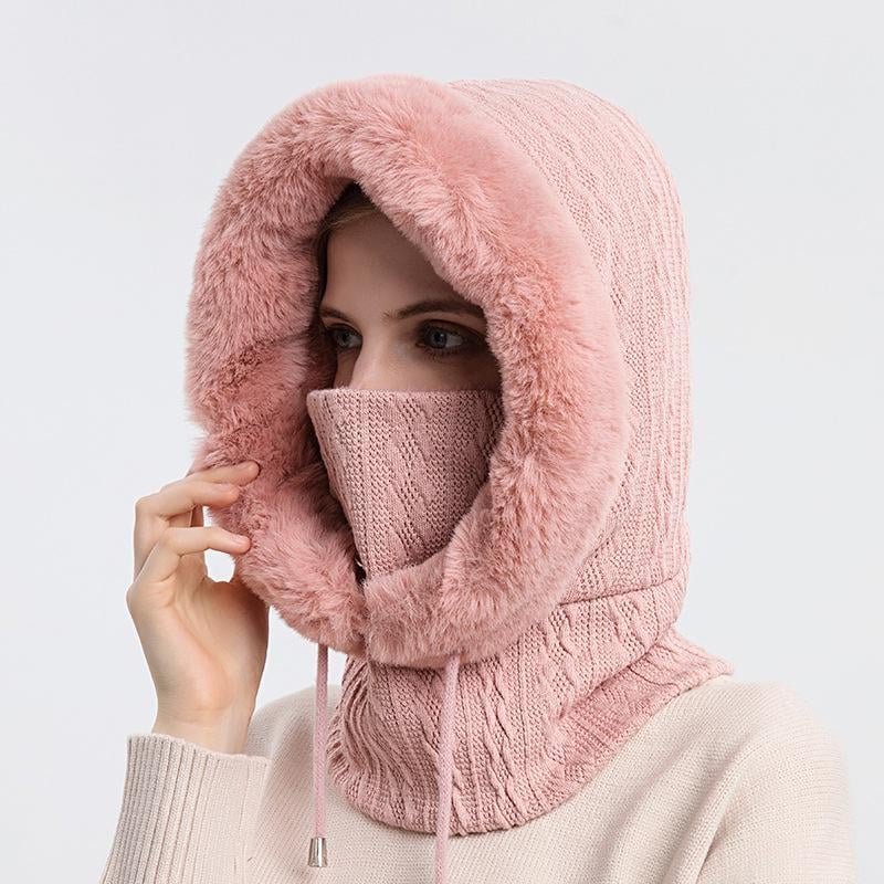 Women's Versatile 3-in-1 Winter Beanie with Face Shield