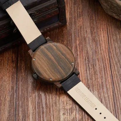 Wooden Watches with Leather Strap