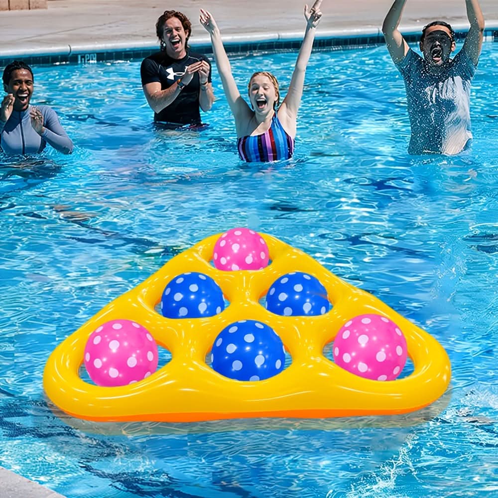 Inflatable Triangle Toss Game for Fun in the Water