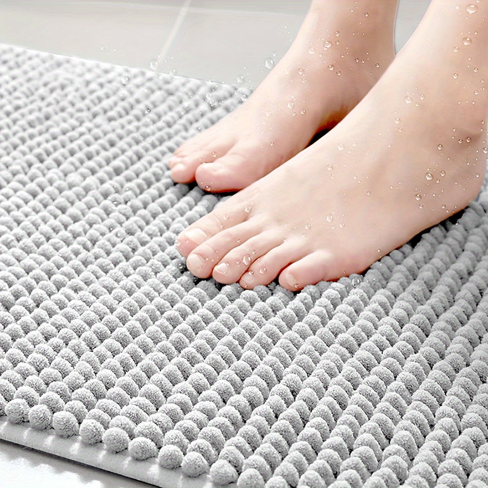 Ultra-Soft Chenille Bath Mat – Non-Slip & Quick-Drying