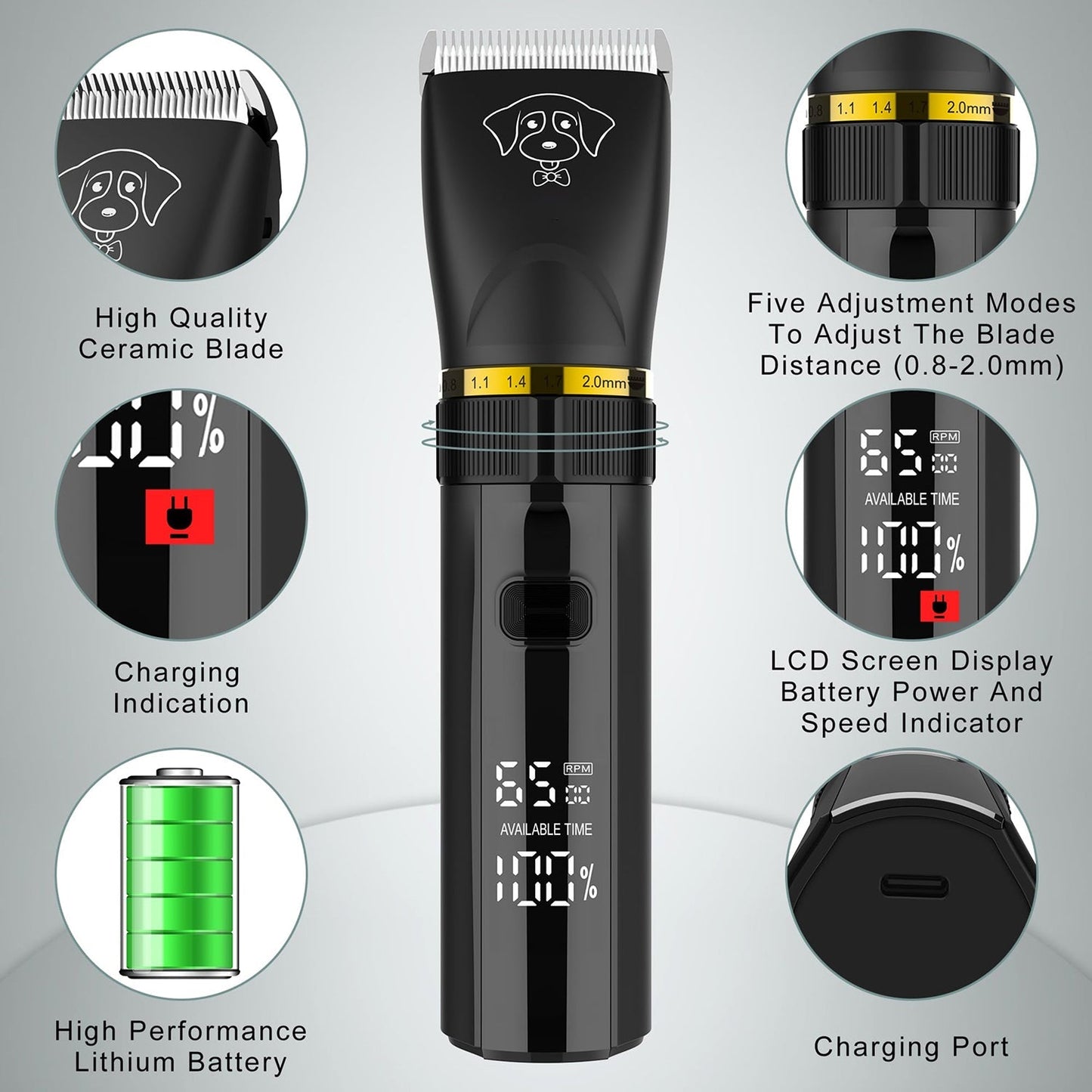Cordless Dog Grooming Clippers – Quiet Home Use Version
